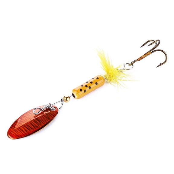 2pc Rooster Tail Spinner Fishing Lure - 0.12oz (3.5g) 2.56in (65mm) Jig Hook Bait for Saltwater and Freshwater Fishing - Ideal for Catching Salmon, Bass, and Trout