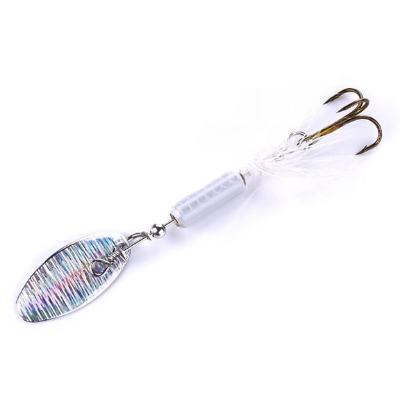 2pc Rooster Tail Spinner Fishing Lure - 0.12oz (3.5g) 2.56in (65mm) Jig Hook Bait for Saltwater and Freshwater Fishing - Ideal for Catching Salmon, Bass, and Trout