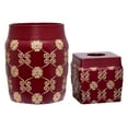 thumbnail image 1 of 2pc Rose Luxury Bathroom Accessories Set Modern Shower Basket & Tissue Box Classic Luxury Contemporary Decor Beautiful Unique Design Stylish Bathroom Accessories Set, 1 of 6