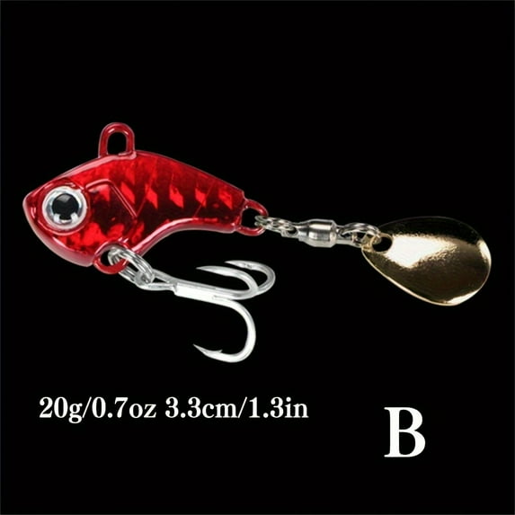 2pc Rotating Metal VIB Vibration Bait, Spinner Spoon Fishing Lures Jigs Jigs Trout Winter Fishing Hard Baits Tackle Pesca