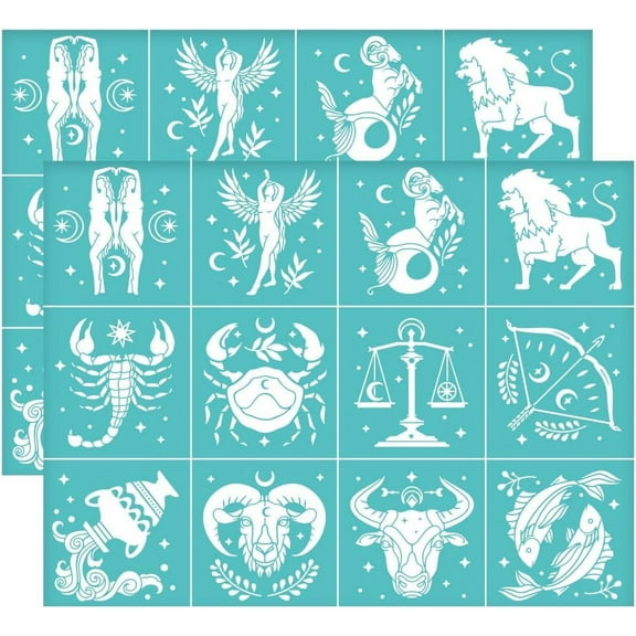 2pc Self-Adhesive Silk Screen Printing Stencil for Painting on Wood DIY Decoration T-Shirt Fabric Turquoise Bird 280x220mm