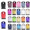 thumbnail image 1 of 2pc Set Satin Vest Bow Tie Baby Toddler Kids Teen Formal Boy Suits 23 Color 8-28, 1 of 2