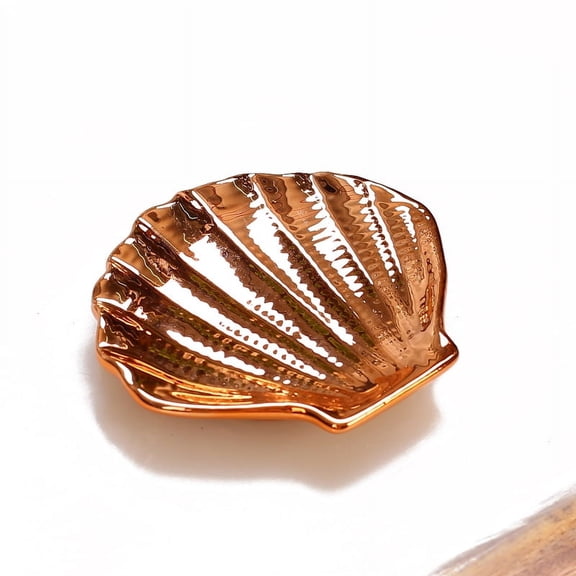 2pc Shell Shape Porcelain Jewelry Plates Storage Tray for Rings Necklaces Earring Peru 100x23mm