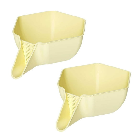 2pc Sink Draining Basket, Drainage Basket Funnel, Vegetable Baskets For Kitchen, Large Capacity Vegetable Washing Basket, Fruit Basket For Countertop Plastic