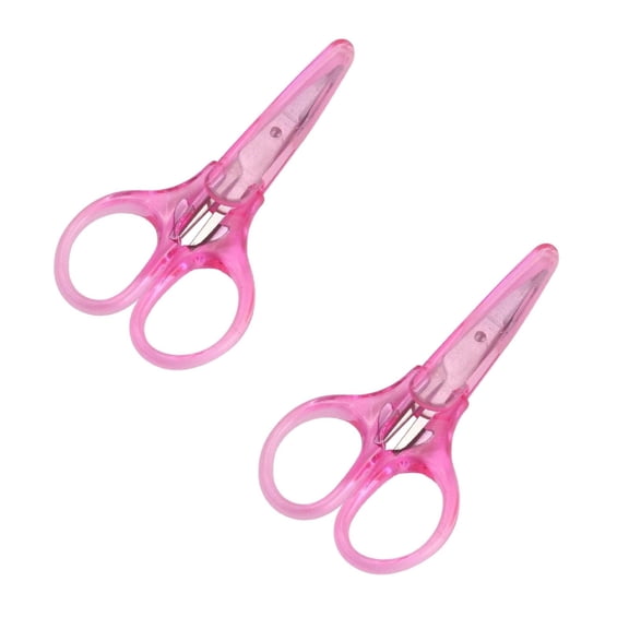 2pc Small Scissors All Purpose, Stainless Steel Sharp Mini Detail Craft Scissors with Protective Cover for Embroidery, Paper Cutting, Sewing, Knitting, Crafting, 3.5"