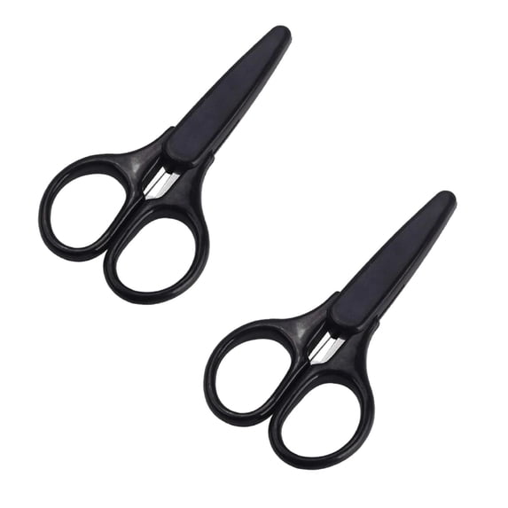 2pc Small Scissors All Purpose, Stainless Steel Sharp Mini Detail Craft Scissors with Protective Cover for Embroidery, Paper Cutting, Sewing, Knitting, Crafting, 3.5"