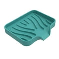 thumbnail image 1 of 2pc Soft Gel Soap Sponge Holder Tray for Kitchen Sink Countertop or Bathroom | Soap Drainage Rack with Ridges for Water Flow | Soap Stand for Sponge, Dish Cloth, and Bar Soap Storage, 1 of 2
