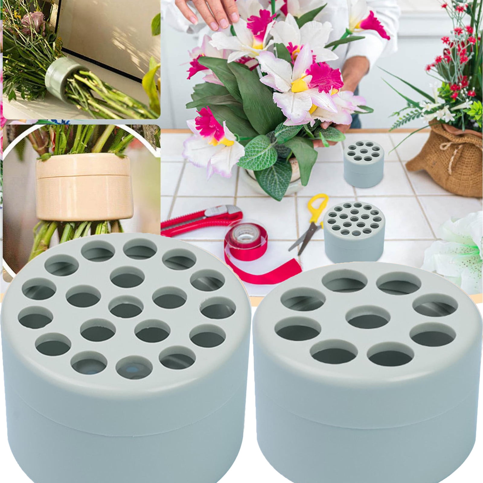 2pc Spiral Ikebana Stem Holder, Reusable Floral Grid for Vase, Bloom