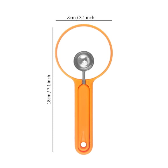 2pc Stainless Steel Fruit Scoop & Divider Set | 304 Stainless Steel Melon Baller & Watermelon Spoon | Dual-Purpose Kitchen Tool (18cm)