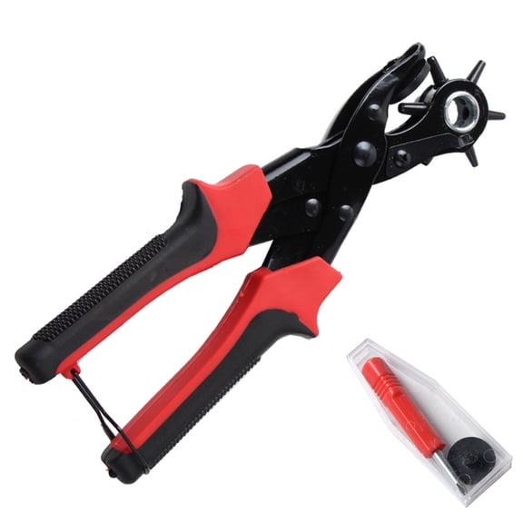2pc Staninless Steel Grommet Eyelet Pliers Tool Punching Tool with Screwdriver and Washers Gunmetal 25x9.5cm