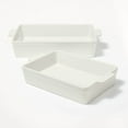 thumbnail image 1 of 2pc Stoneware Rectangle Baking Dish Set - Bakeware, Microwave & Oven Safe, Dishwasher Safe, 1 of 5