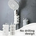 thumbnail image 1 of 2pc Suction Cup Shower Head Holder Bracket, No Drill Showerhead Mount for Bathroom or Kitchen, Secure Adhesive Wall Fixture for Handheld Sprayers, Non Perforated Shower Head Support, 1 of 3