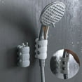 thumbnail image 1 of 2pc Suction Cup Shower Head Holder Bracket, No Drill Showerhead Mount for Bathroom or Kitchen, Secure Adhesive Wall Fixture for Handheld Sprayers, Non Perforated Shower Head Support, 1 of 4