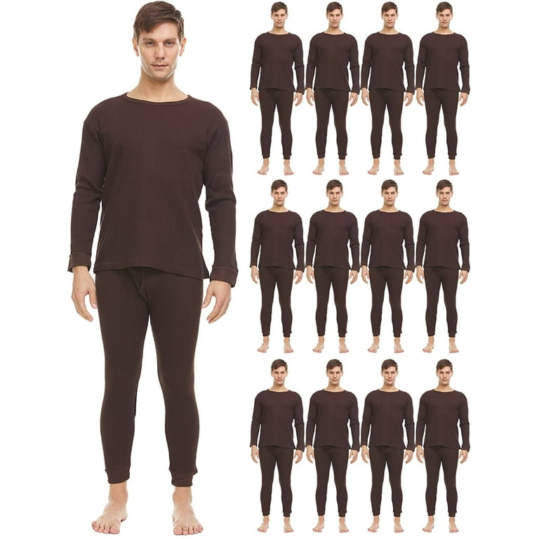 Mens brown best sale thermal underwear