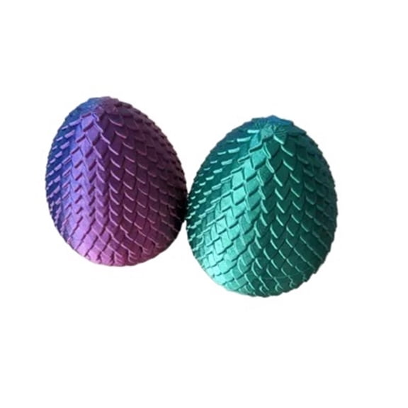 2pc Threaded Dragon Egg Fantasy Magic Collectible Decor  Tabletop Decoration Figurine 3D Printed