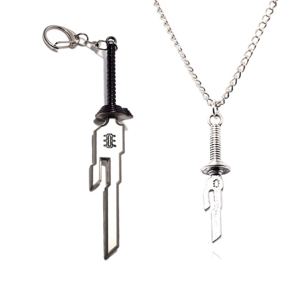 2pc Toji Sword Keychain + Toji Sword Necklace Zinc Alloy Pendant Cosplay Accessories Bag Charms