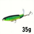 thumbnail image 1 of 2pc Topwater Pooper Lure, Artificial Bait Hard With Soft Rotating Tail, Fishing Tackle, 1 of 7
