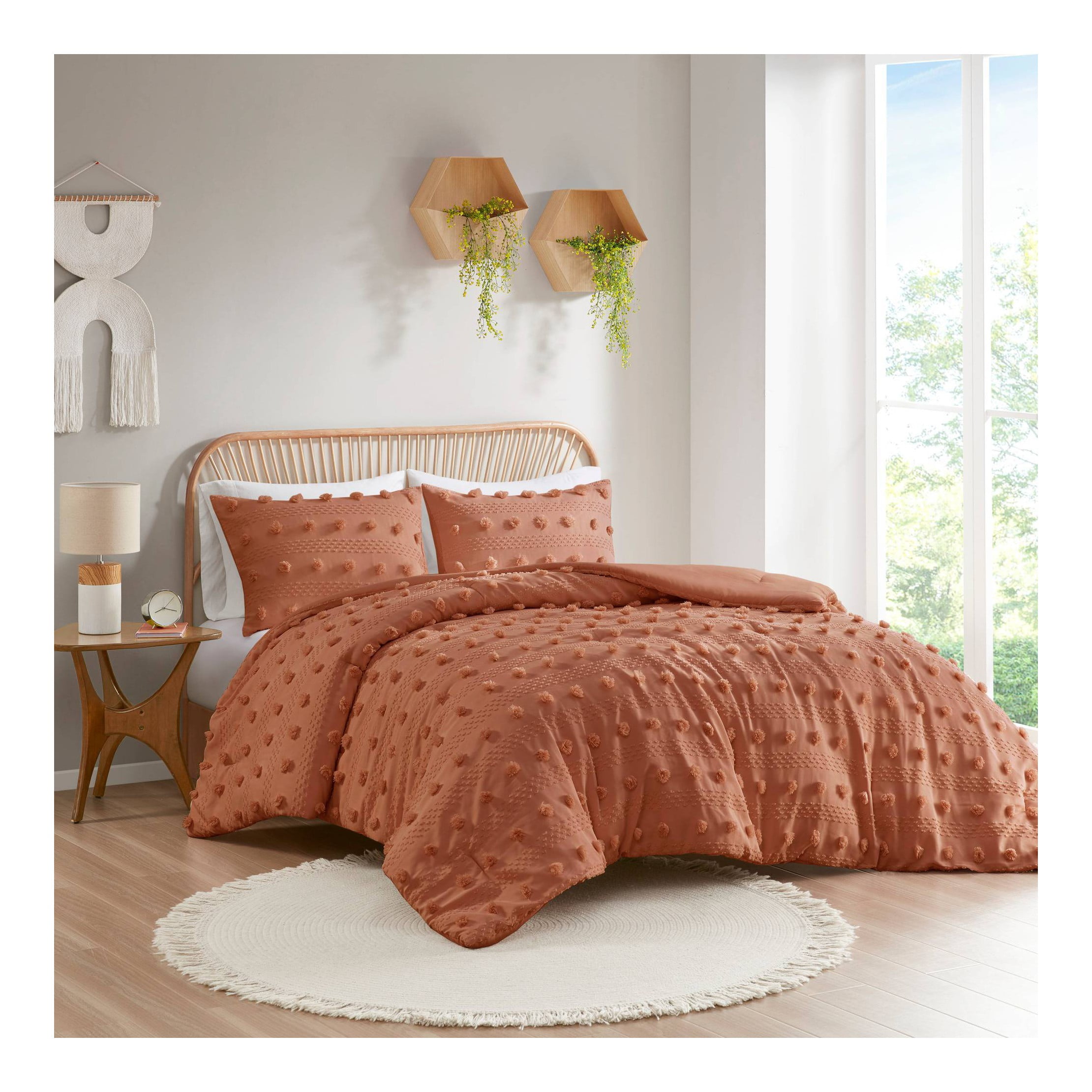 2pc Twin/Twin Extra Long Elise Pom Pom Jacquard Antimicrobial Comforter ...