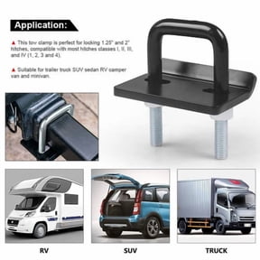 2pc U Bolt Trailer Hitch Anti Rattle Stabilizer Tightener Lock Down Towing Clamp