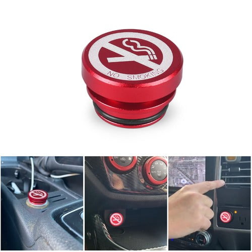 no smoking cigarette lighter plug 2pc Universal No Smoking Button Car Cigarette Lighter Cover 12V Accessories  Plug