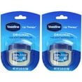 thumbnail image 1 of 2pc Vaseline Original Therapy Lip Balm Gloss Glowing 0.25 Oz Petroleum Mini Jars, 1 of 3