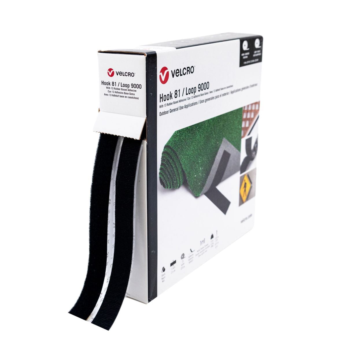 2pc Velcro Tape Rolls Set 1” x 25 Yard Self Adhesive Hook Outdoor 