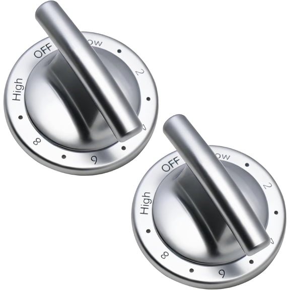 2pc WP74011493 Range Surface Burner Control Knob | Compatible with Jenn Air Electric Slide-in Range, Replaces 1189038, AP6011254, PS11744450