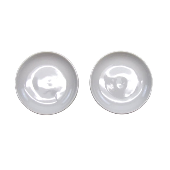 2pc White Ceramic Sushi Hot Siracha Soy Sauce Dipping Dish Set Porcelain Condiment Dip Plate