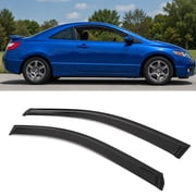 2pc Window Visors Compatible with 2006-2011 Honda Civic Coupe Rain Guards Vent