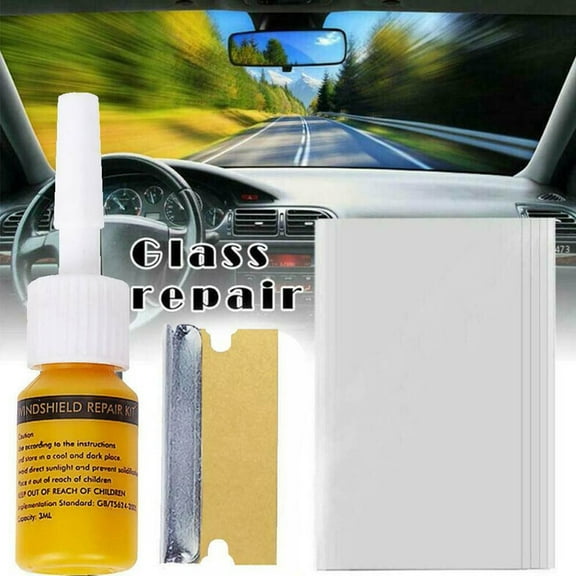 2pc Windshield Repair Tool Glass Curing Glue Car Window Glass Scratch Crack 3ml