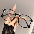 thumbnail image 1 of 2pc Women's Reading Glasses Square Round Shape Large Frame PC Metal Photochromic Multifocus Blue Light Blocking Readers for Women Magnification 3.5x,Black, 1 of 10