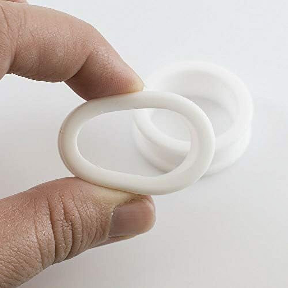 2pc flexible white silicone double flared ear expander gauge stretcher