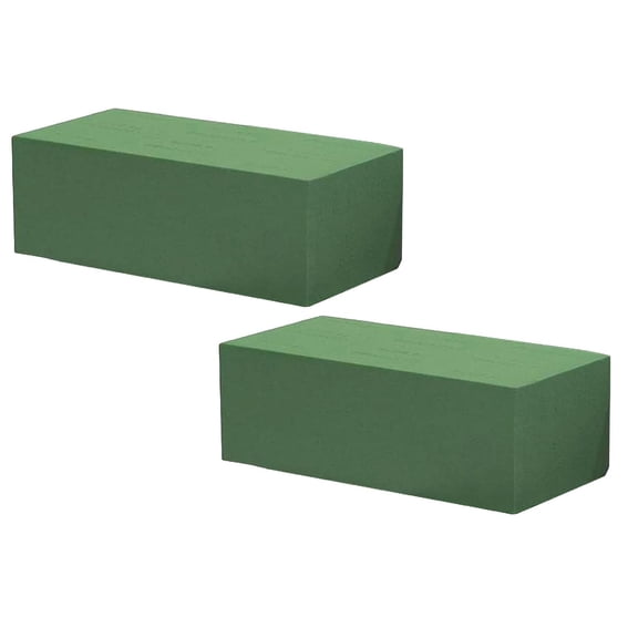 2pc flower wrapping clay blocks for flower baskets and floral foam/ For Fresh And Artificial Flowers Square & Dry Bricks Green Florist Bricks Arrangement For Crafts Wedding Decoration