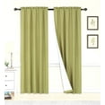 thumbnail image 1 of 2pc light blocking window curtain panel  microfiber mate blackout solid, 1 of 2