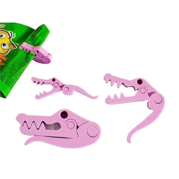 2pc locking crocodile bag clip - one-piece 3D printing