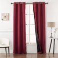 thumbnail image 1 of 2pc set window curtain panel 100% privacy 65% blackout lined bedroom drapery R64, 1 of 7