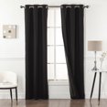thumbnail image 1 of 2pc set window curtain panel 100% privacy 65% blackout lined bedroom drapery R64, 1 of 7
