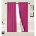 thumbnail image 1 of 2pc set window curtain panel 100% privacy blackout lined drapery for bedroom R64, 1 of 2