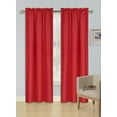 thumbnail image 1 of 2pc set window curtain panel 100% privacy blackout lined drapery for bedroom R64, 1 of 2