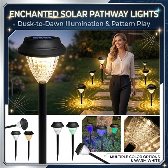 2pc solar channel lights in combination, 1pc warm, 1pc white, Solar Yard Lights Outdoor Waterproof IP65, Auto On/Off Solar Powered Outdoor Lights for Patio,Walkway