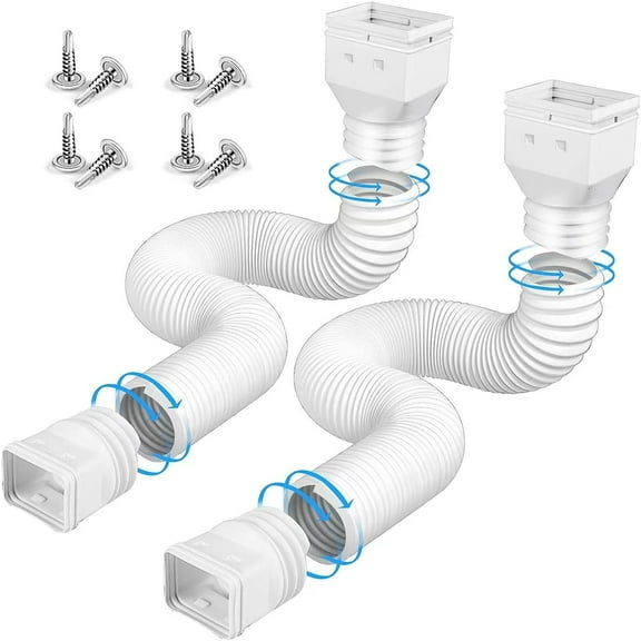 2pck House Downspout Extender Retractable Rain Gutter Drain Outdoor Sewer Pipe