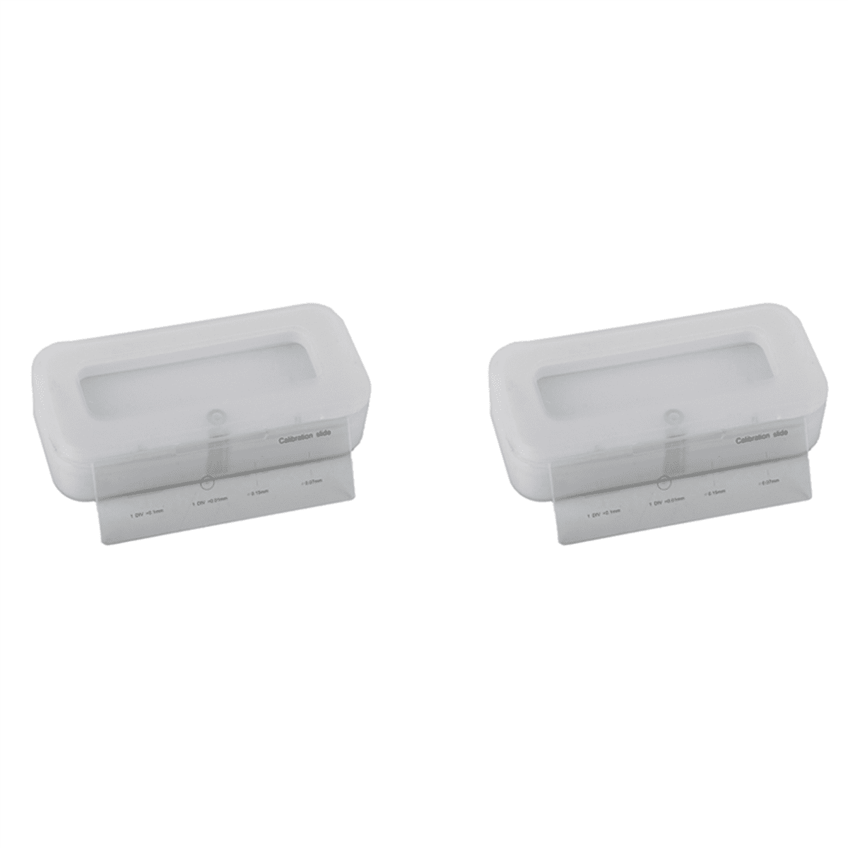 2pcs 0.01mm Microscope Slides Reticle Calibration Slide Ruler