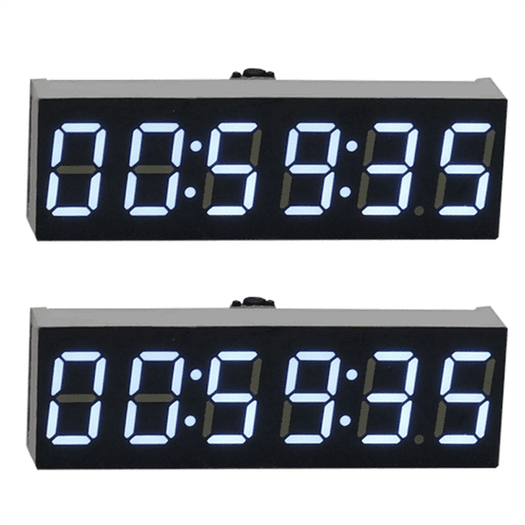 2pcs 0.36 Inch 6-Bit Clock LED Digital Electronic W Second Display Module Power Off Memory Brightness-D