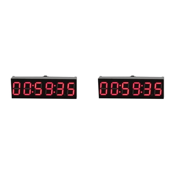 2pcs 0.36Inch 6-Bit Clock LED Digital Electronic Clock W Second Display Module Power Off Memory Brightness Adjustment -C,2 x Clock,Colour C