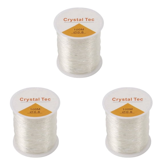 2pcs 0.8mm Clear Bead Cord Crystal Elastic Stretchy Bracelet String for Jewelry Making Bracelet Beading Thread 0.8mm