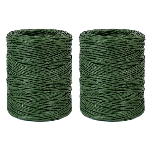 2pcs 1.0Mm Green Floral Bind Wire Wrap Twine Handmade Iron Wire Paper Rattan for (Length: 210M)