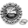 thumbnail image 1 of 2pcs 1-1/4" Cowboy Coin Concho Screw Back Leathercraft CHS48 (Antique Silver), 1 of 4