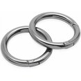 thumbnail image 1 of CRAFTME STUDIO Gunmetal 1-1/8" Spring O-Ring Clip (2pcs) – Snap Opening Carabiner Keyring Buckle for Purse & Bag Hardware (SCOS), 1 of 9