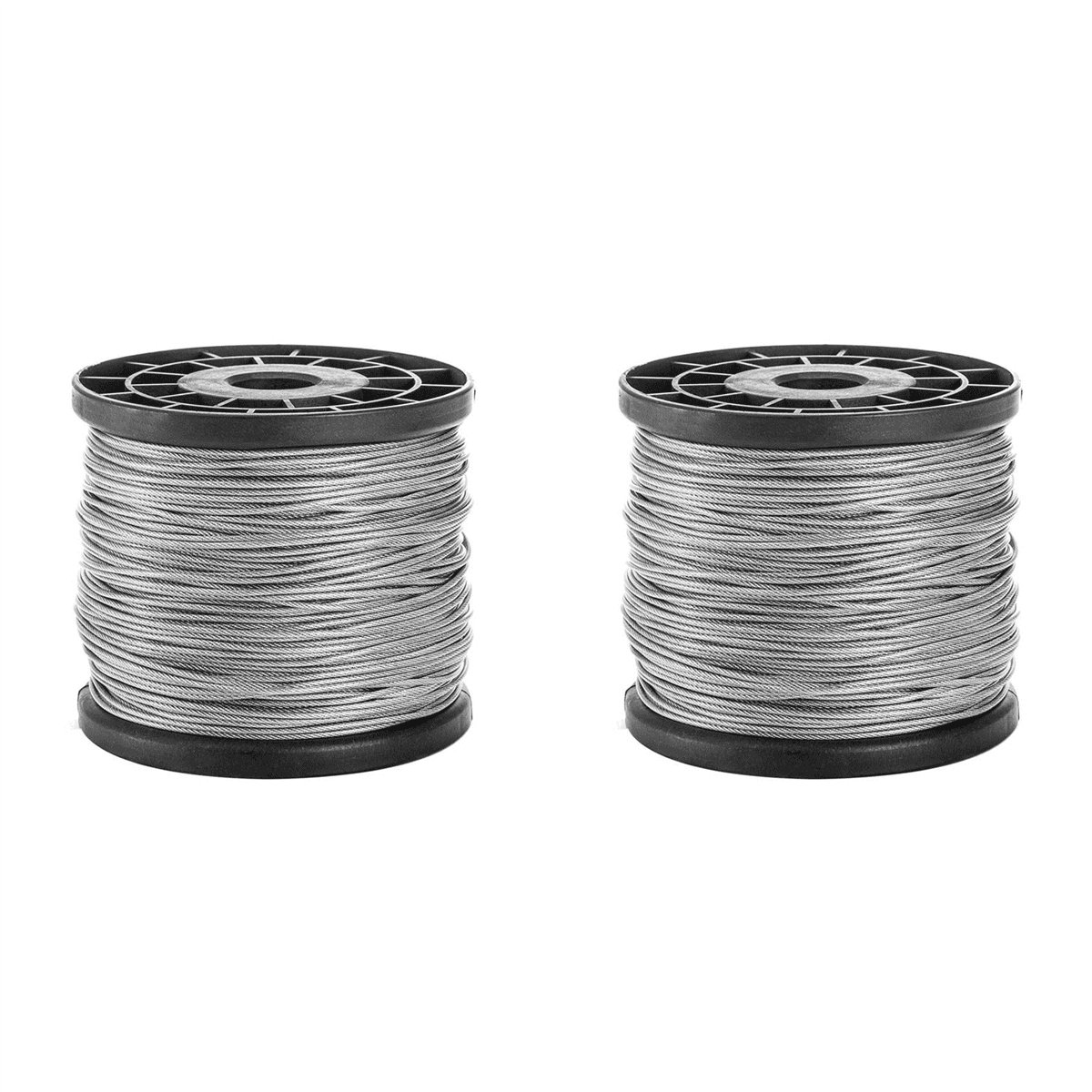 2pcs 1/16Inch X 500Feet Wire Rope Cable, Braided Stranded Aircraft ...