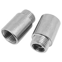 2pcs 1/2" G Male to 1/2" G Female Thread Shower Head Extension Arm Stainless Steel Shower Head Extender Shower Pipe Extension Fitting Adapter(Extension Length 30mm/1.18")